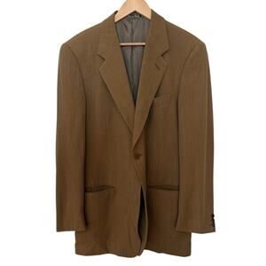 Giorgio Armani Le Collezioni Mens Brown Wool Blend Blazer Sport Coat 40R